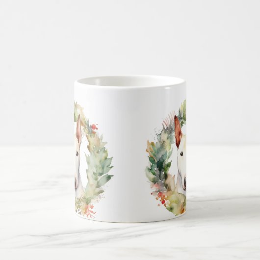 Bull Terrier Weihnachtsmann Kaffeetasse (Mittel)