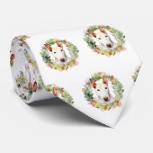 Bull Terrier Weihnachtsmann Krawatte (Gerollt)