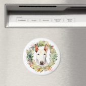 Bull Terrier Weihnachtsmann Magnet (In Situ (Geschirrspüler))