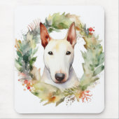 Bull Terrier Weihnachtsmann Mousepad (Vorne)