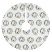 Bull Terrier Weihnachtsmann Polyester Weihnachtsbaumdecke (Vorderseite)