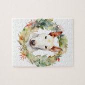 Bull Terrier Weihnachtsmann Puzzle (Horizontal)