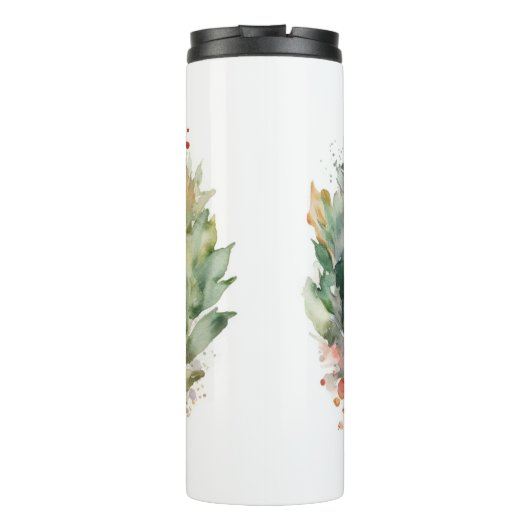 Bull Terrier Weihnachtsmann Thermosbecher (Rückseite)