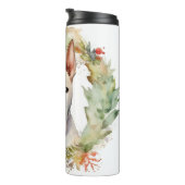 Bull Terrier Weihnachtsmann Thermosbecher (Nach rechts gedreht)