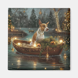 Bull Terrier Weihnachtsreise Magnet