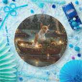 Bull Terrier Weihnachtsreise Pappteller (Party)