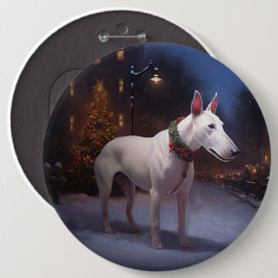 Bull Terrier Weihnachtssaison Button