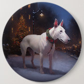 Bull Terrier Weihnachtssaison Button (Vorderseite)