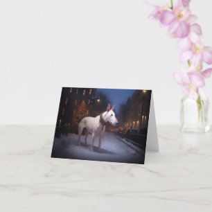 Bull Terrier Weihnachtssaison Karte