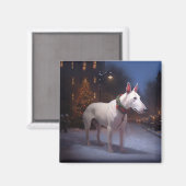 Bull Terrier Weihnachtssaison Magnet (Vorderseite/Rückseite)