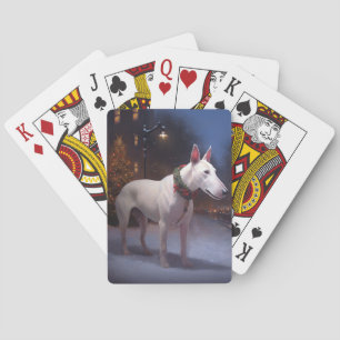 Bull Terrier Weihnachtssaison Spielkarten