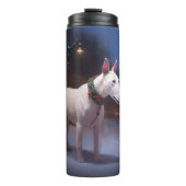 Bull Terrier Weihnachtssaison Thermosbecher (Vorderseite)