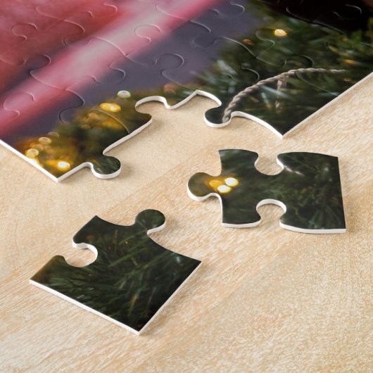 Bull Terrier Weihnachtsszene Puzzle (Seite)