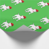 Bull Terrier Weihnachtswrap Geschenkpapier (Ecke)