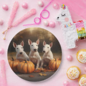 Bull Terrier Welpe Autumn Delight Pumpkin Pappteller (Party)