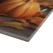 Bull Terrier Welpe Autumn Delight Pumpkin Schneidebrett (Ecke)