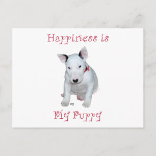 Bull Terrier Welpe Postkarte