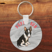 Bull Terrier Welpe Schlüsselanhänger (Vorderseite)