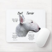 Bull Terrier (wht) History Design Mousepad (Mit Mouse)
