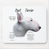 Bull Terrier (wht) History Design Mousepad (Vorne)