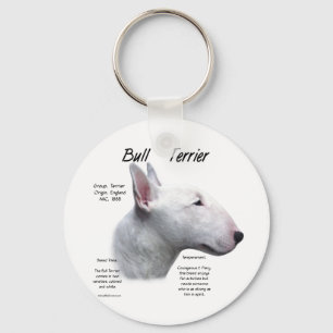 Bull Terrier (wht) History Design Schlüsselanhänger