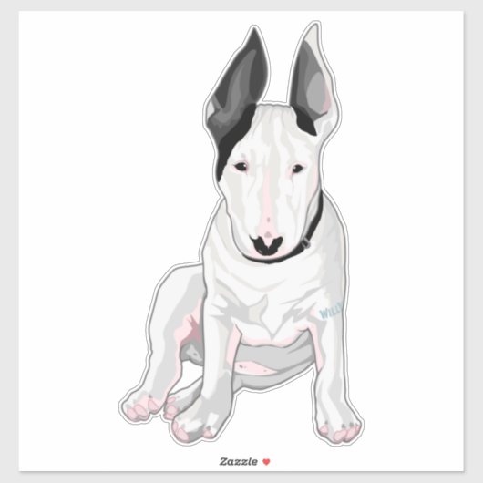 Bull Terrier "WILLY" Aufkleber (Blatt)
