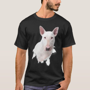 Bull Terrier Zerrissenes Tuch Für Hund Hundemama T-Shirt