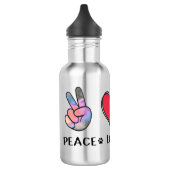 Bull Terriers Peace Liebe Dog Lovers Edelstahlflasche (Links)