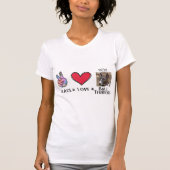 Bull Terriers Peace Liebe Dog Lovers T - Shirt (Vorderseite)