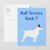 Bull Terriers Rock !! Postkarte (Vorne/Hinten)