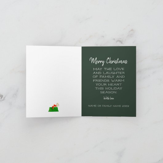 Bull Terriers Weihnachtskarte Dankeskarte (Innenseite)