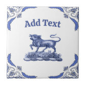 Bull Tile, holländischer Look, personalize Tile Fliese (Vorderseite)