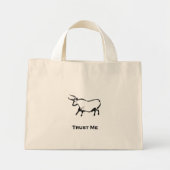 Bull Trust Me Black Mini Stoffbeutel (Vorne)