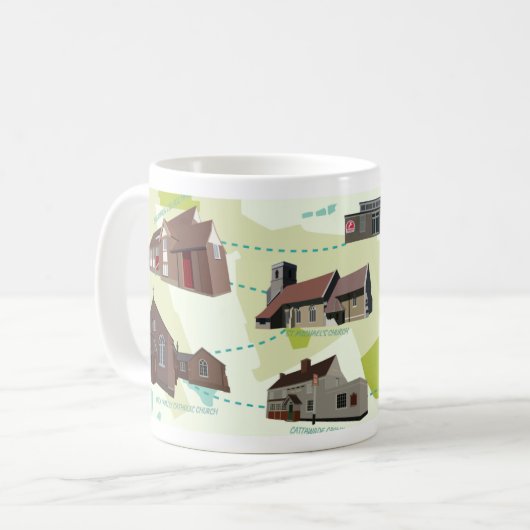 Bull und andere Sehenswürdigkeiten Kaffeetasse (Vorderseite Links)