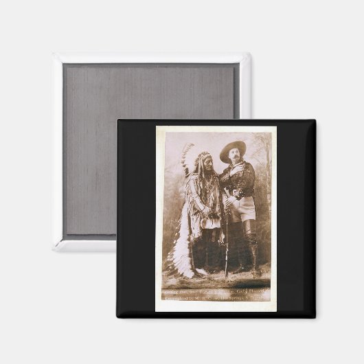 Bull und Buffalo Bill 1895 Magnet (Vorderseite/Rückseite)