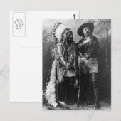 Bull und Buffalo Bill Portrait von 1885 Postkarte (Vorne/Hinten)
