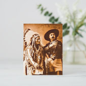 Bull und Buffalo Wild West Show 1885 Postkarte (Stehend Vorderseite)