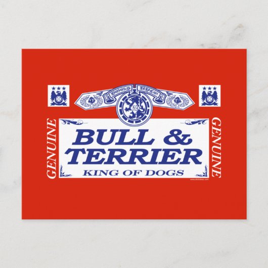 Bull und Terrier Postkarte (Vorderseite)