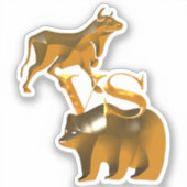 Bull vs Bear Aufkleber (Vorderseite)
