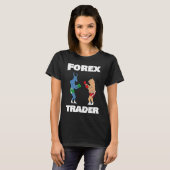 Bull vs Bear Forex Trader Illustration Forex T-Shirt (Vorne ganz)