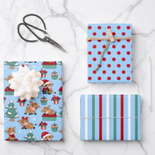 Bull Wrapping Paper Set 3 Geschenkpapier Set
