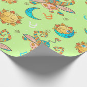 Bull Zodiac Signtern Muster Geschenkpapier (Ecke)