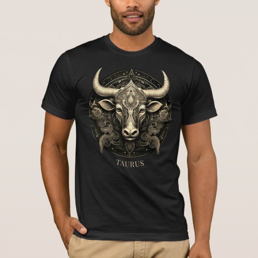 Bull Zodiac Symbol Celestial Fantasy Taurus Mens T-Shirt (Vorderseite)