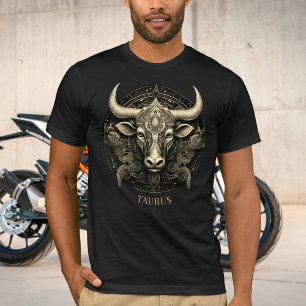Bull Zodiac Symbol Celestial Fantasy Taurus Mens T-Shirt