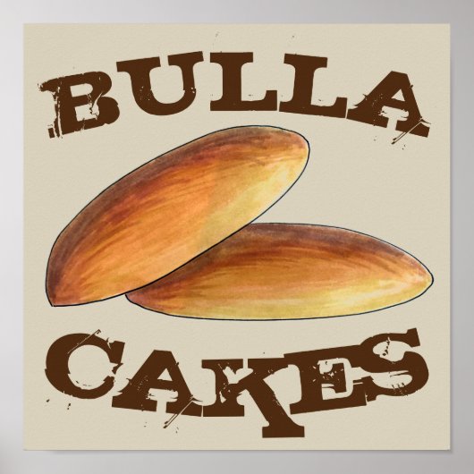 Bulla Cakes Traditioneller jamaikanischer Molassen Poster (Vorne)