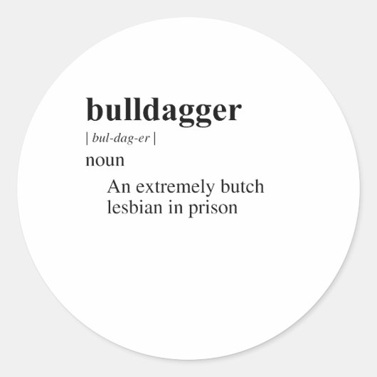 BULLDAGGER RUNDER AUFKLEBER (Vorderseite)