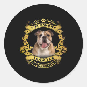 Bulldog 1 runder aufkleber