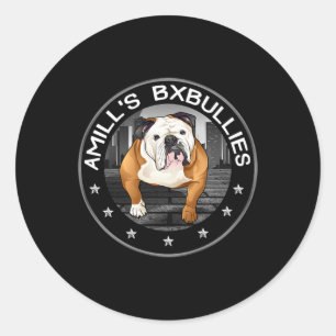 Bulldog 2 runder aufkleber