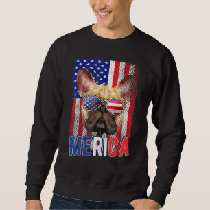 Bulldog 4. Juli Jungs Kinder Sonnenbrille Usa Welp Sweatshirt