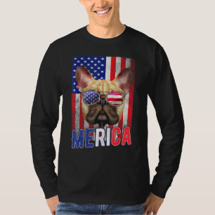 Bulldog 4. Juli Jungs Kinder Sonnenbrille Usa Welp T-Shirt